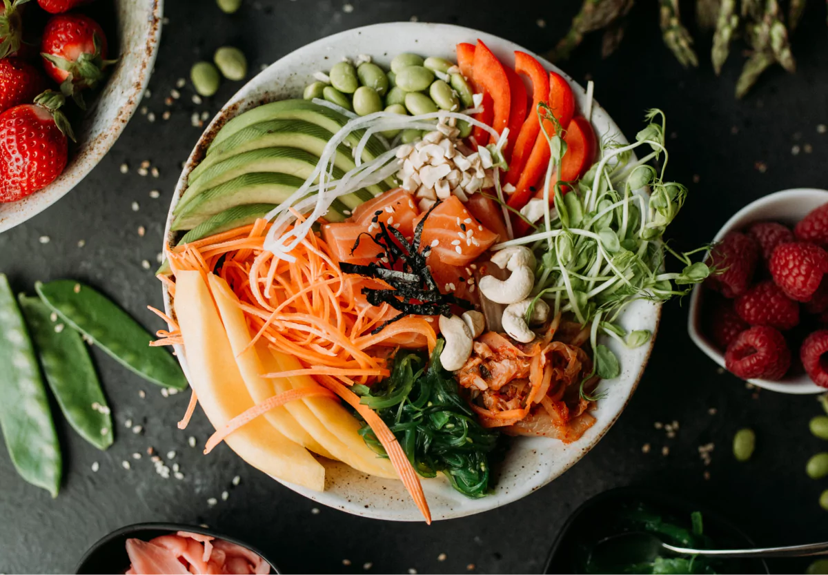 a colorful bowl of food