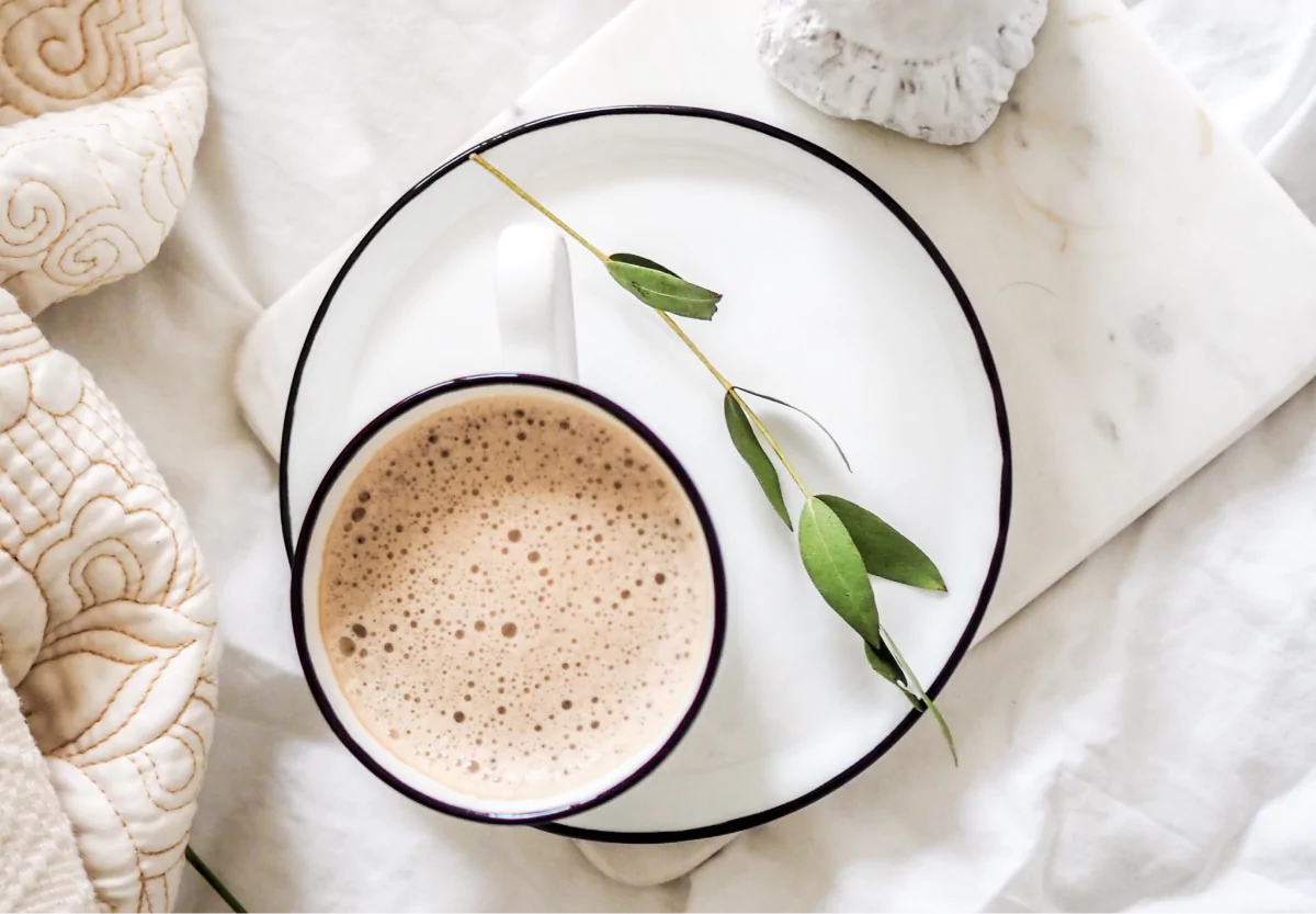 a cup of mushroom coffee