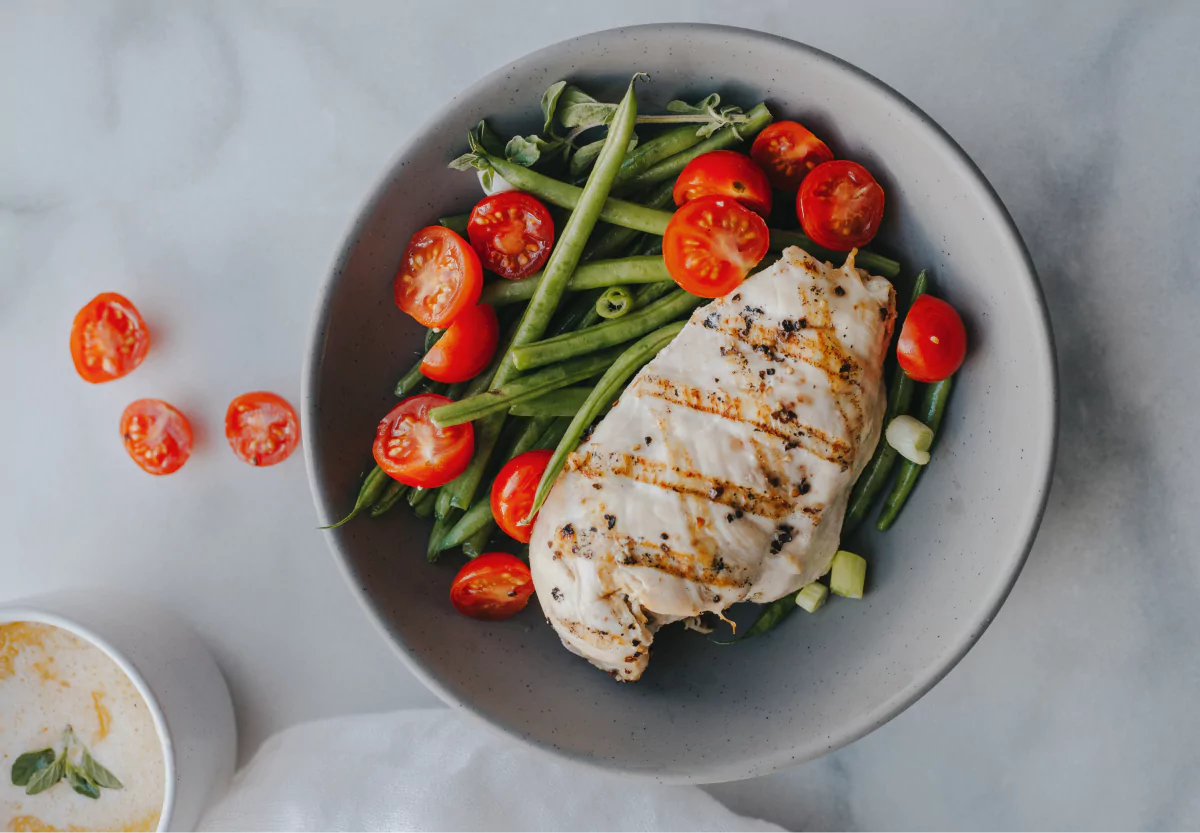 a balanced plate of food