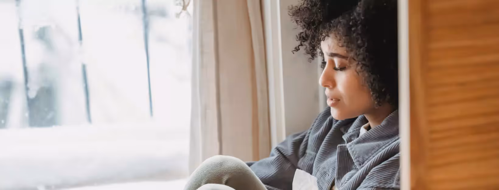 a person looking sad