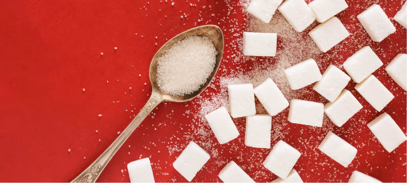 sugar cubes and a spoonful of sugar