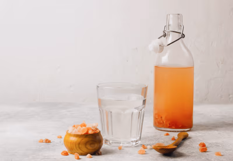 a bottle with an electrolyte drink