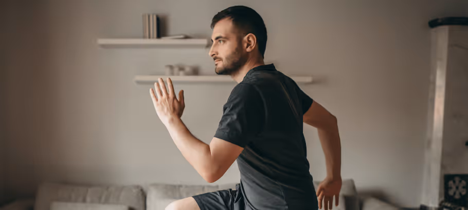 Person doing a forward lunge