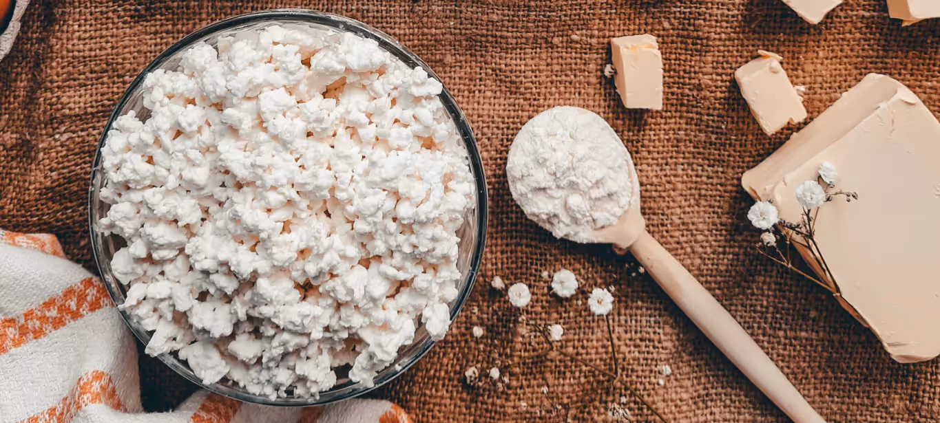 a bowl of cottage cheese
