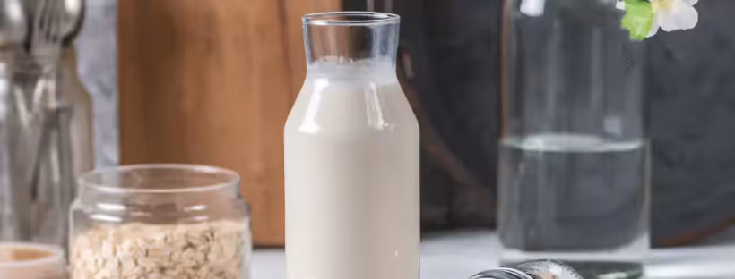 A bottle of oat milk