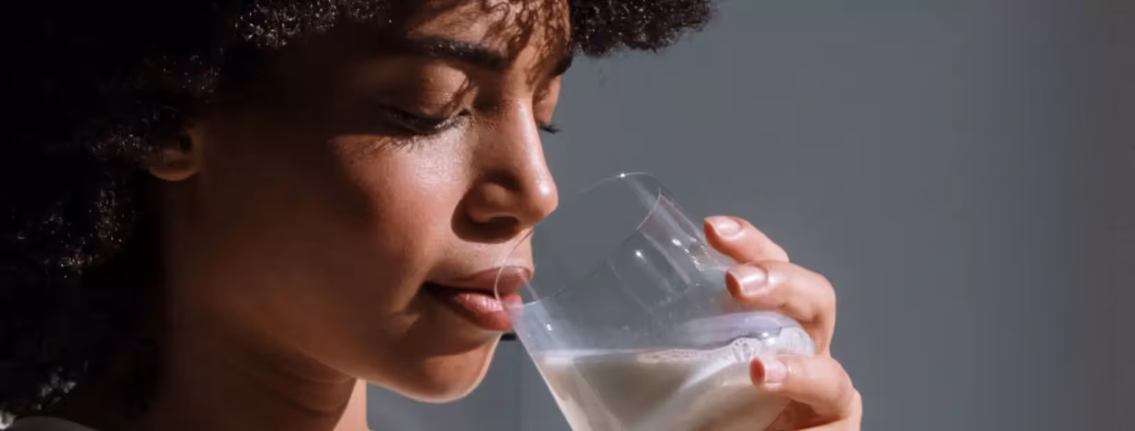 a person drinking water