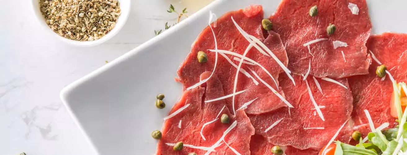 slices of meat on a plate