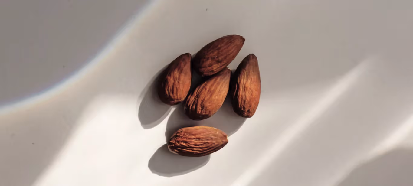 some almonds on a table