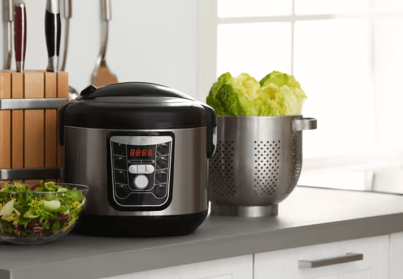 Crockpot on kitchen counter