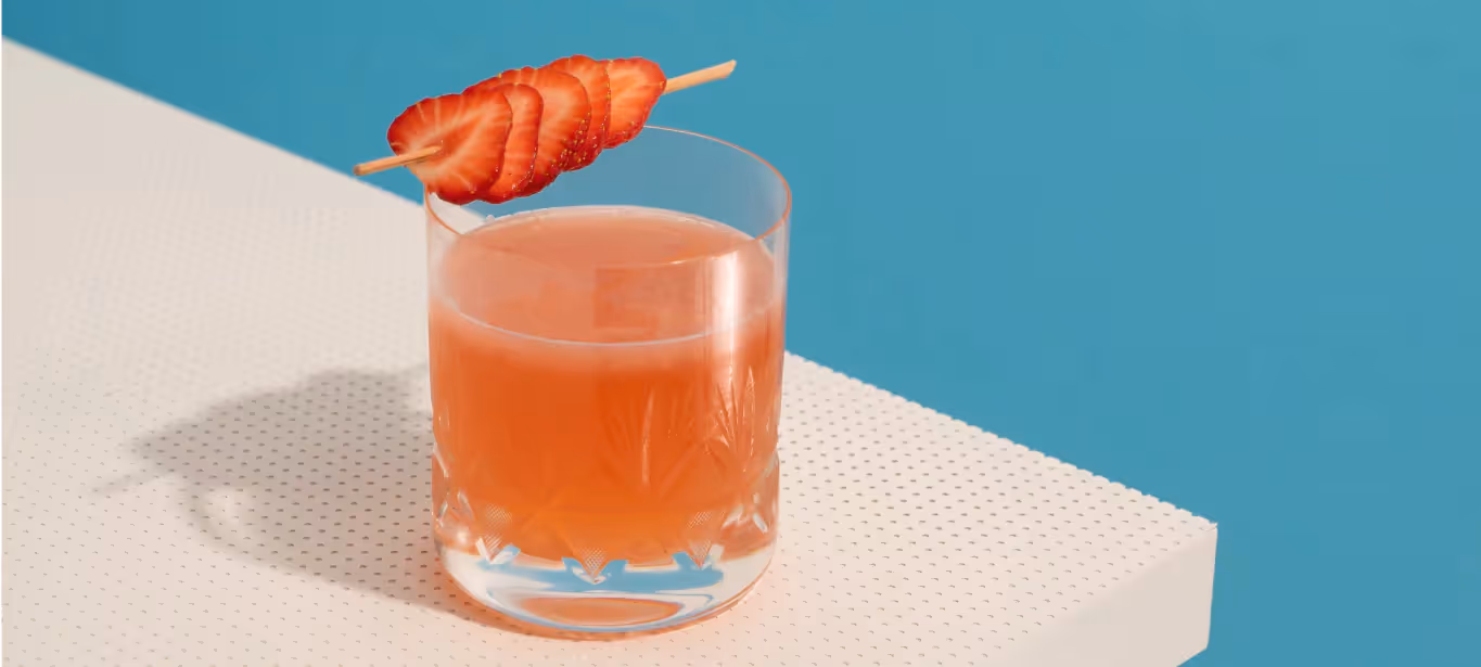 a mocktail by the pool