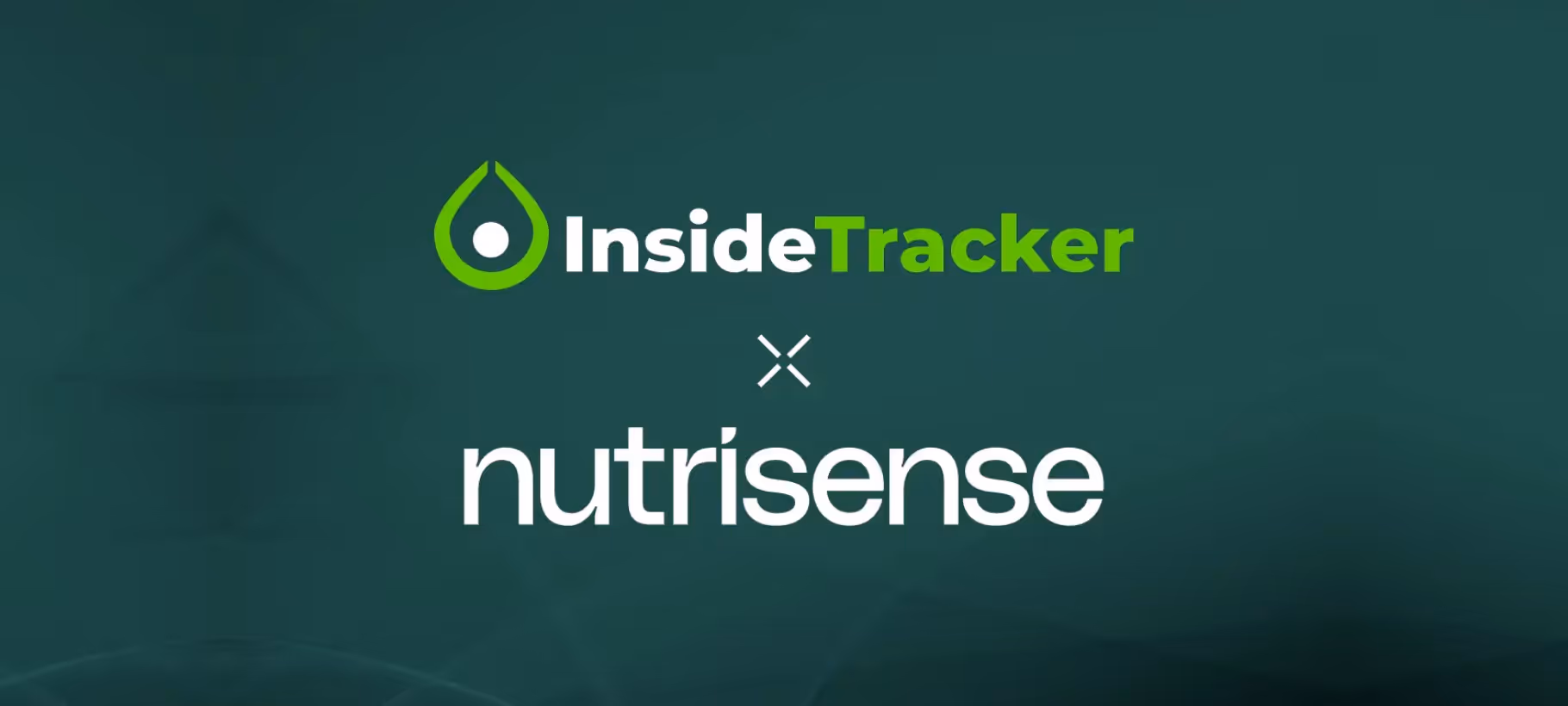 A green backdrop with the text InsideTracker x Nutrisense in white font