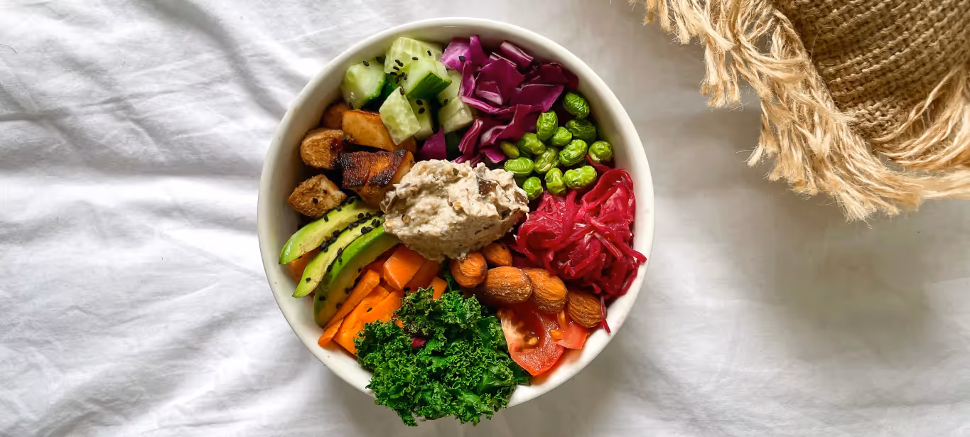 a plate of food for the pegan diet