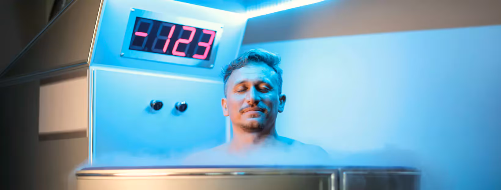 a person getting cryotherapy