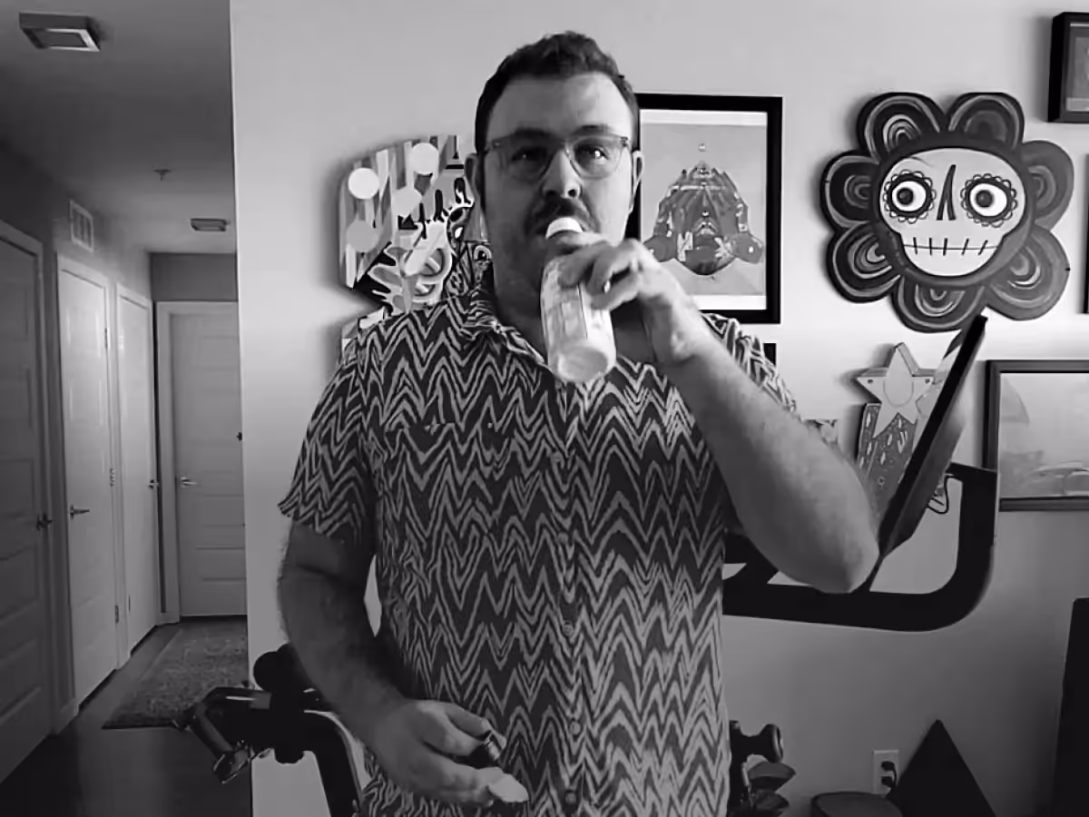 Logan drinking water