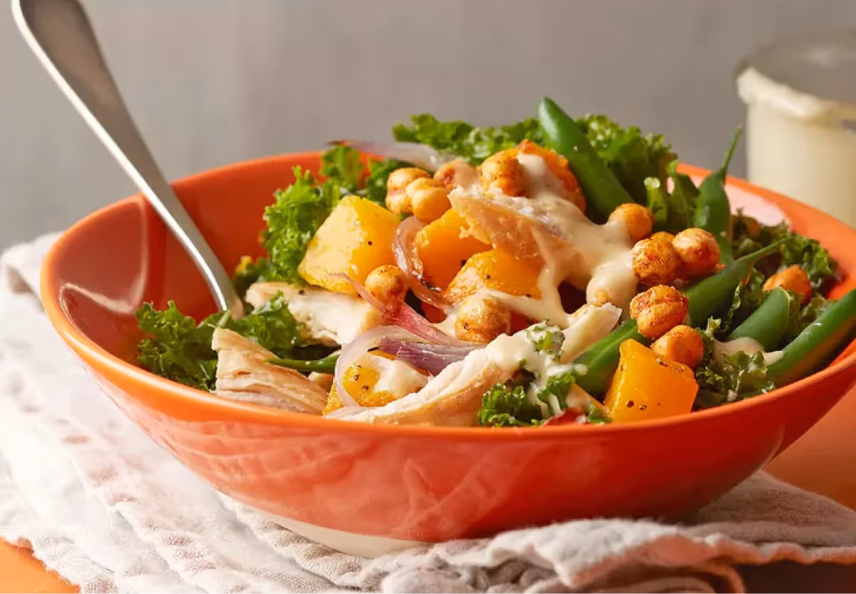 chicken chickpea buddha bowl