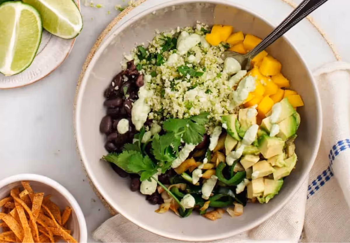 cauliflower rice buddha bowl