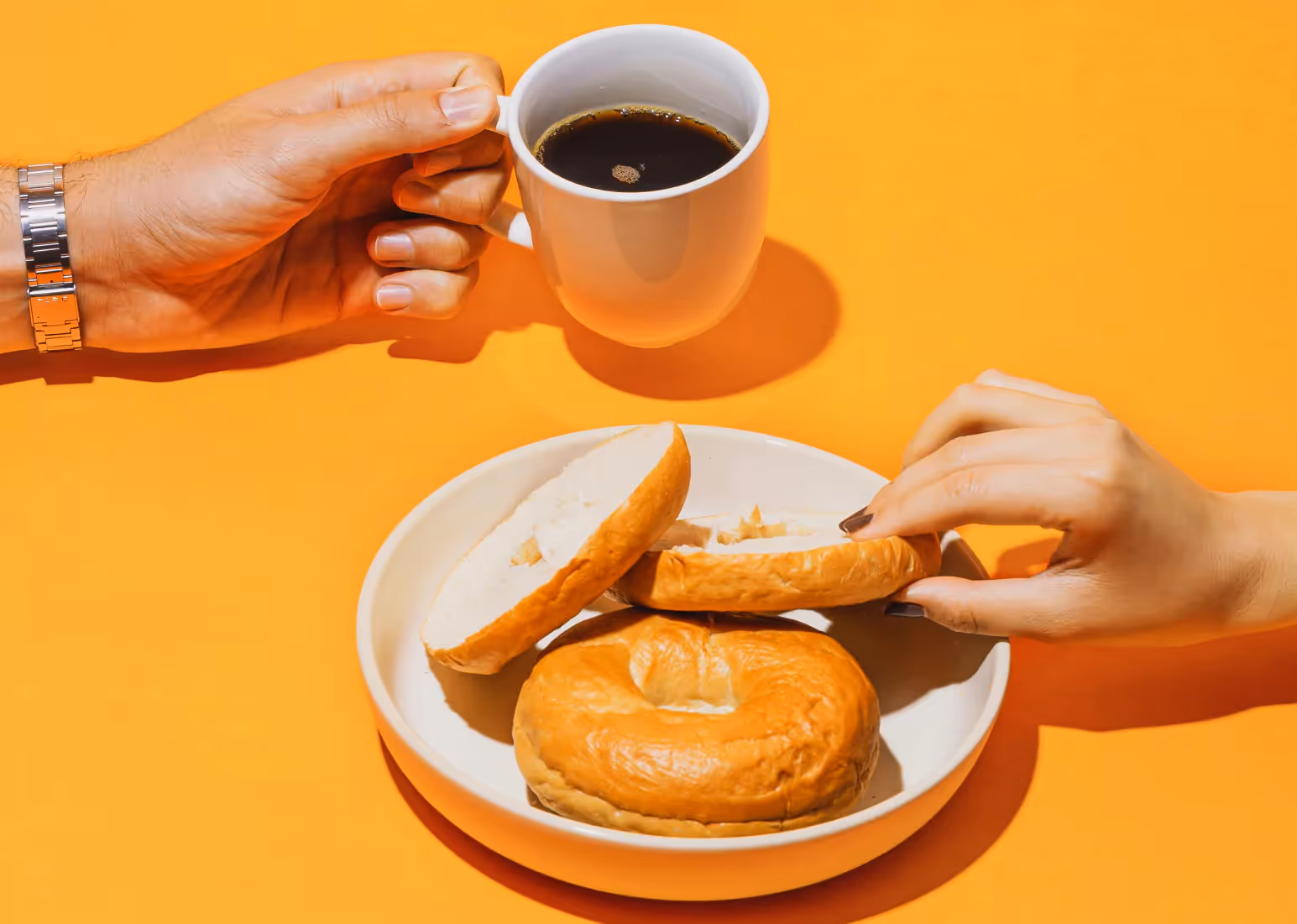 people eating breakfast
