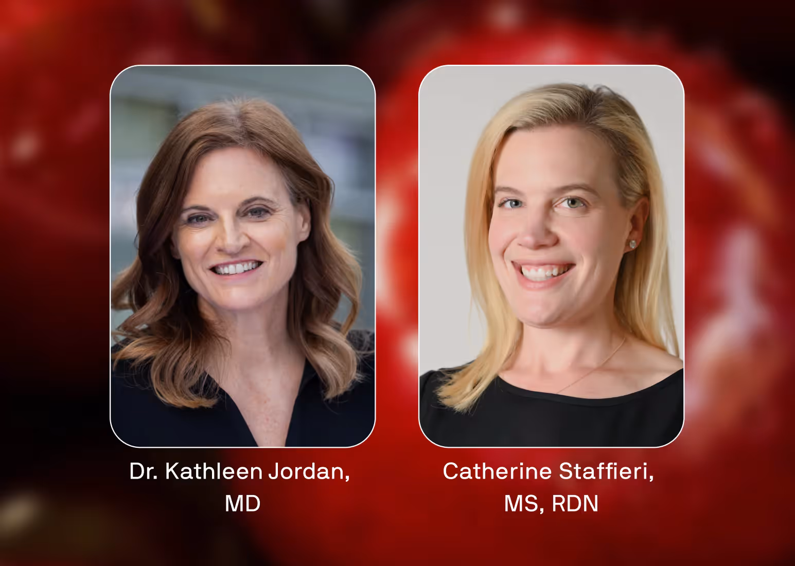 A cover image of two experts; Nutrisense’s Catherine Staffieri, MS, RDN, and MIDI’s Dr. Kathleen Jordan, MD