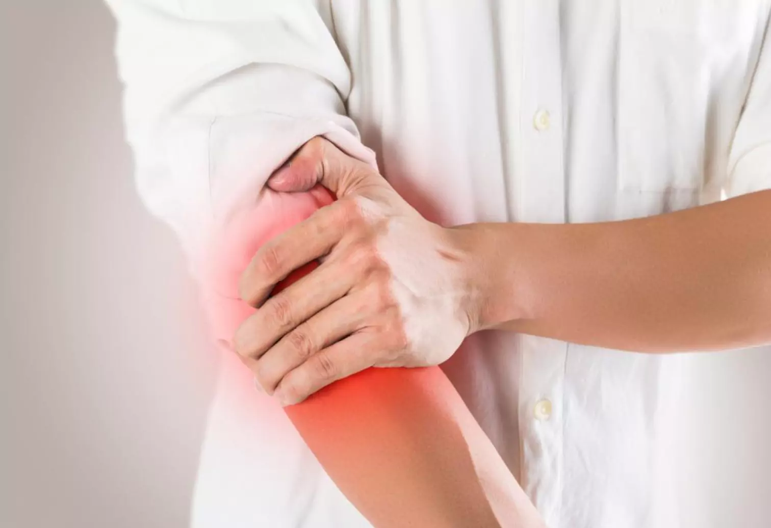 someone with arm pain