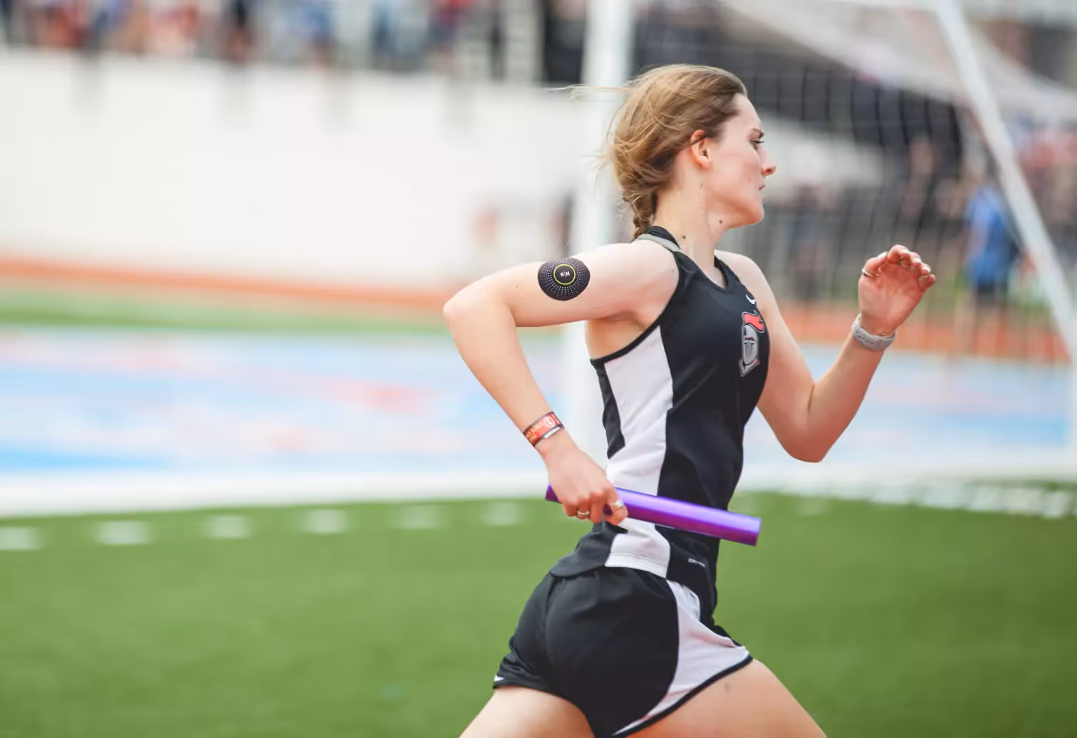 someone running with a CGM