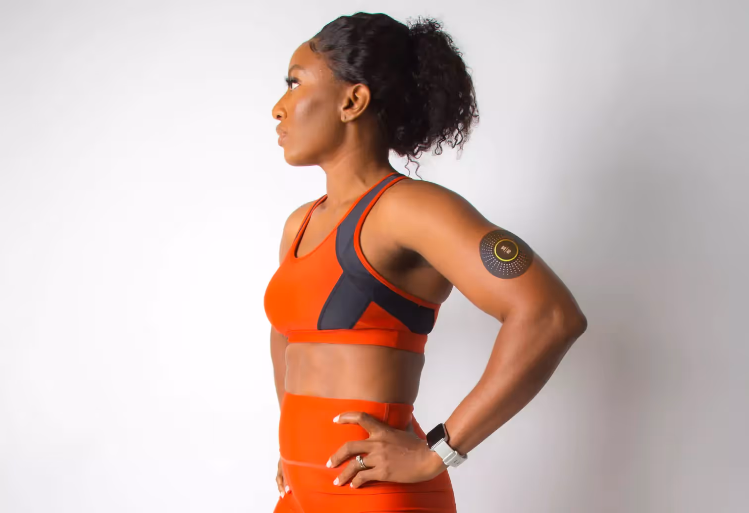 an athletes standing with a CGM