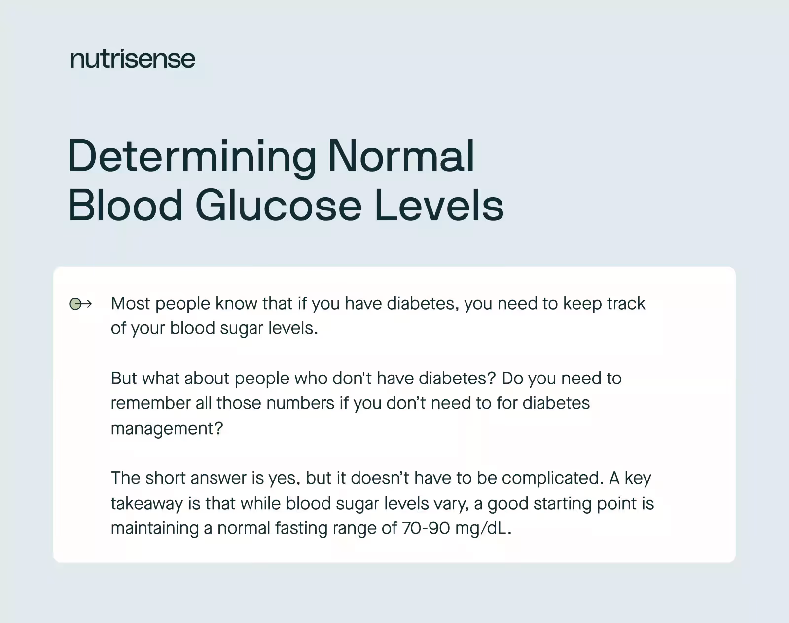 determining glucose chart