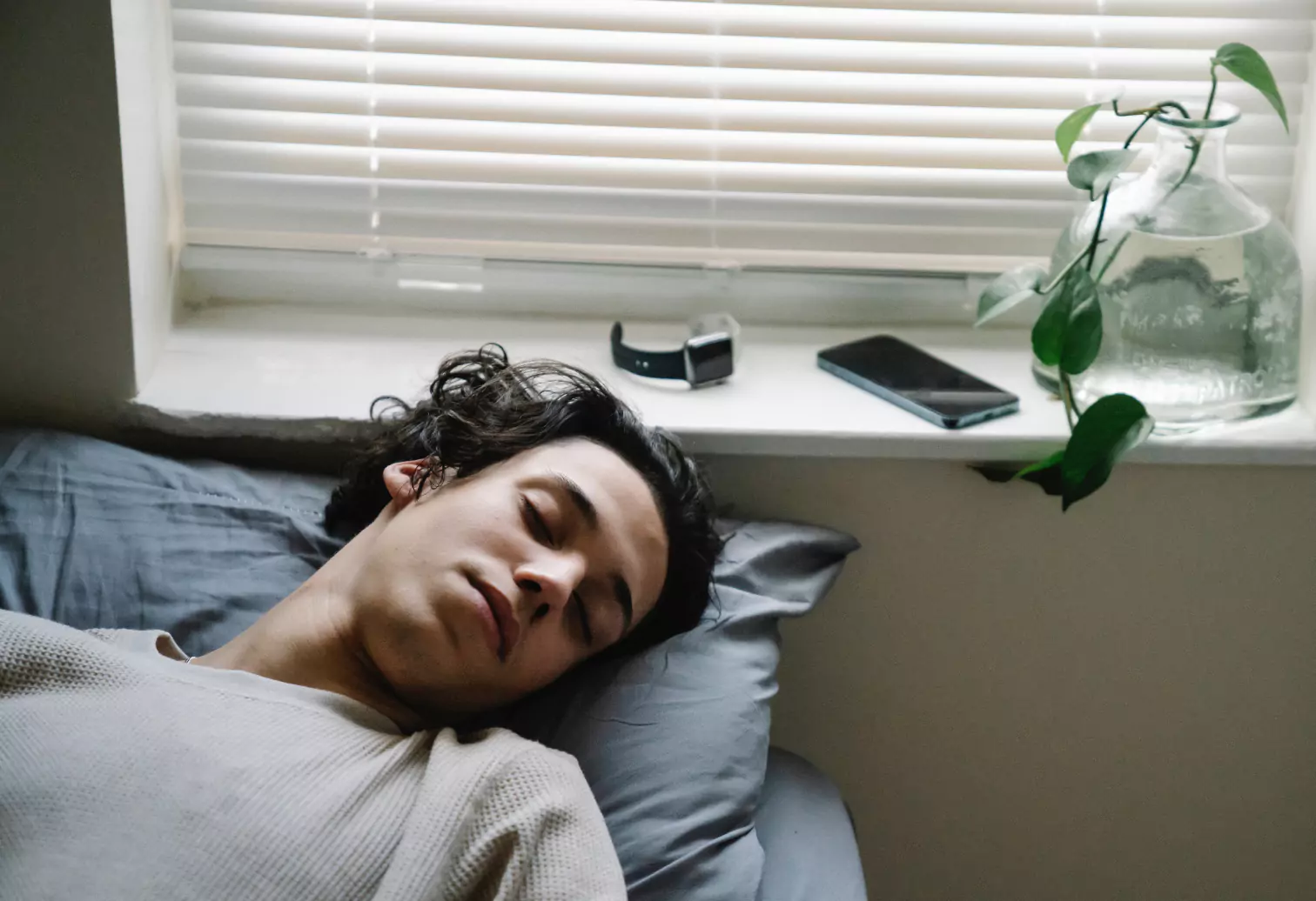 a man sleeping