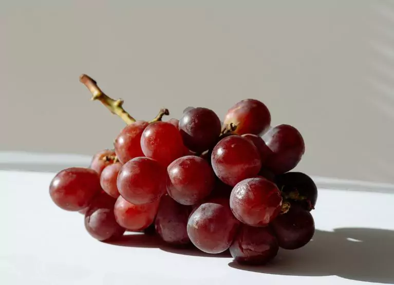 a handful of grapes