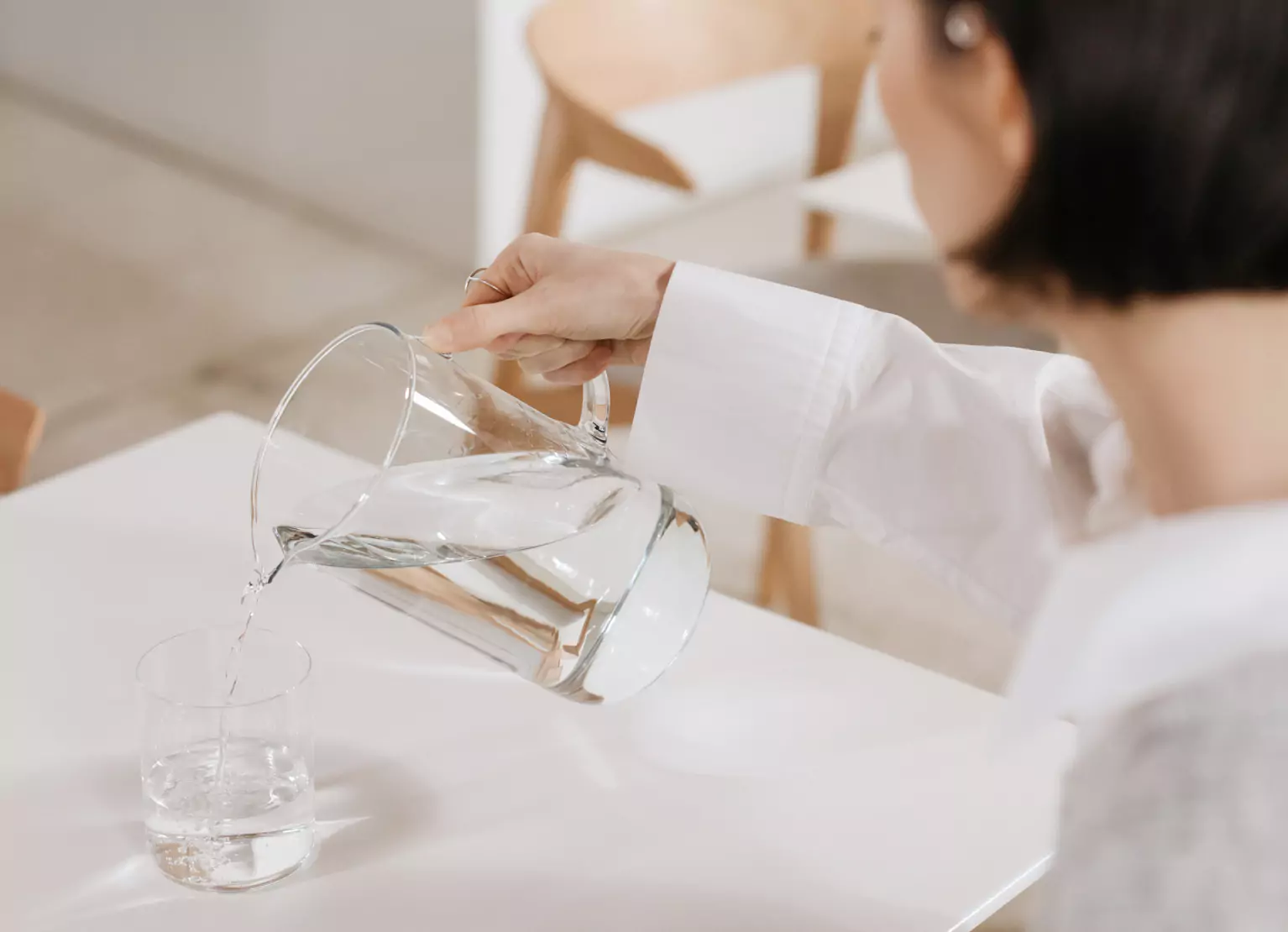 pouring water