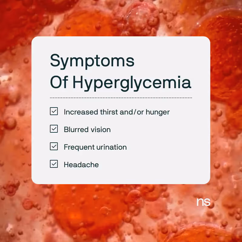 symptoms of hyperglycemia checklist