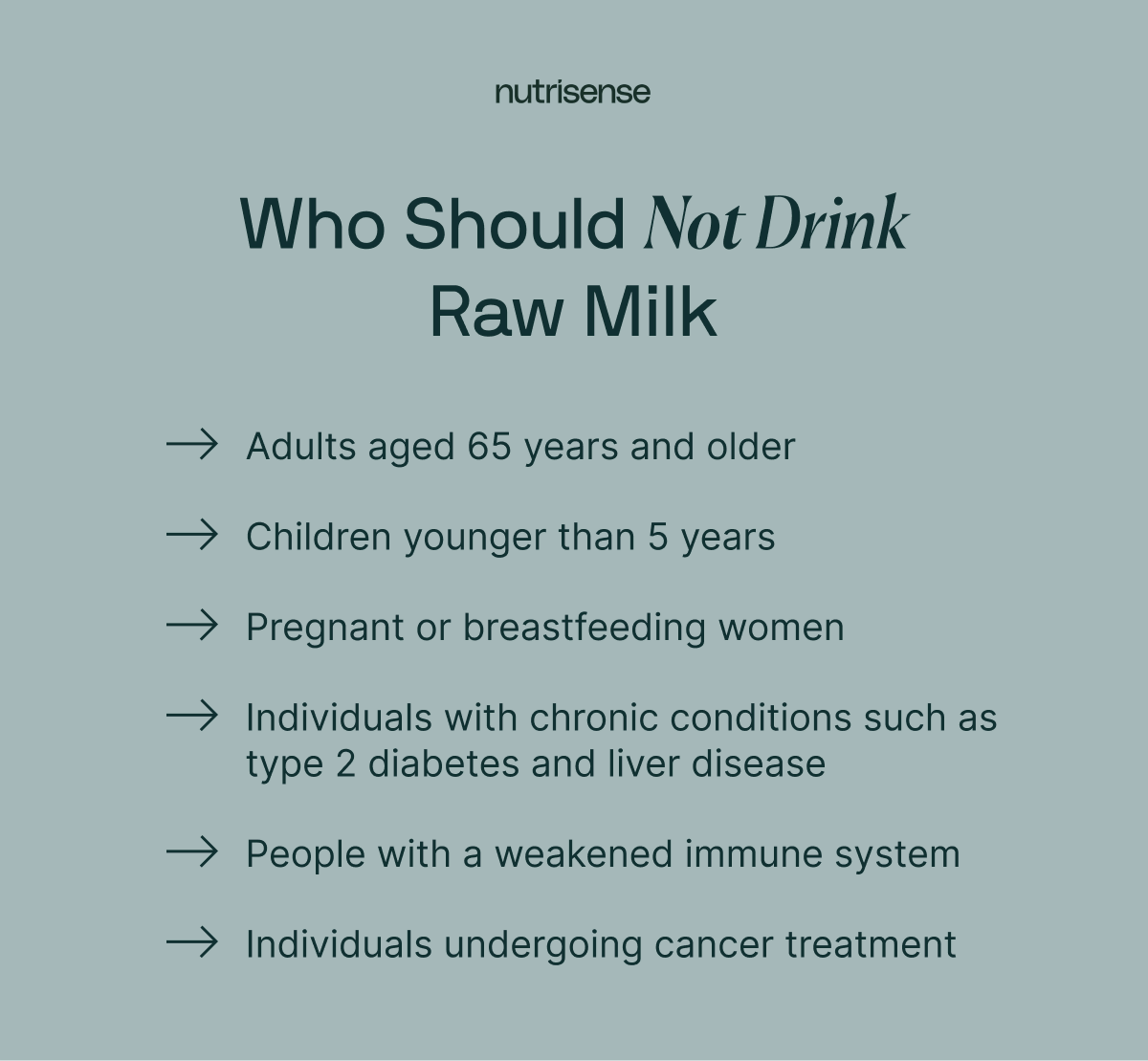 who should not drink raw milk