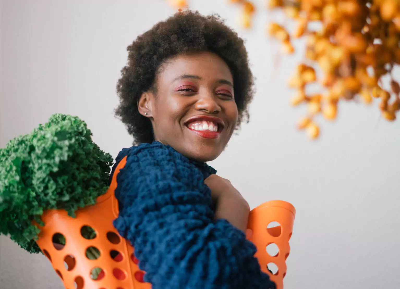 a person with a bag of groceries
