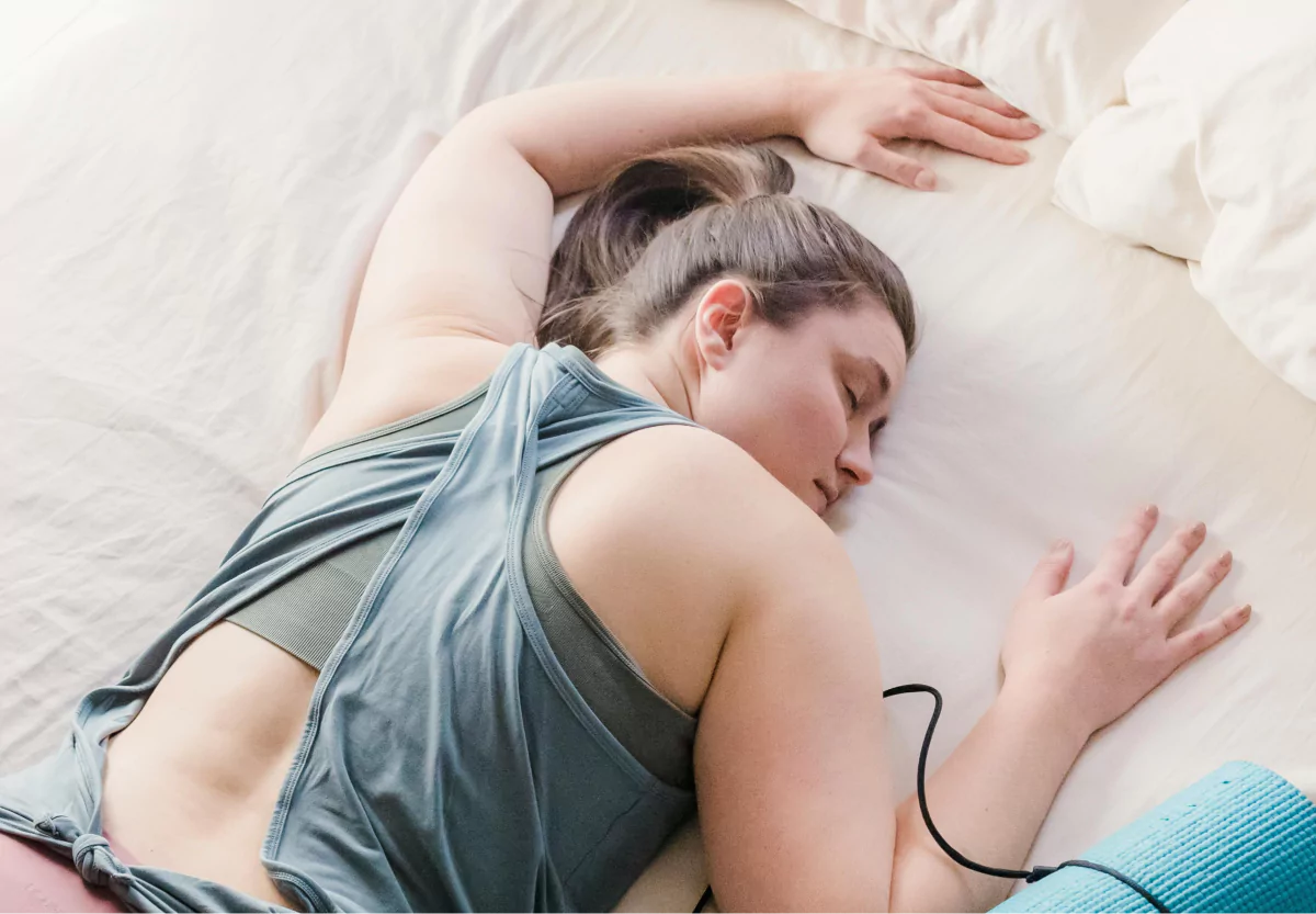 a woman tired after exercise