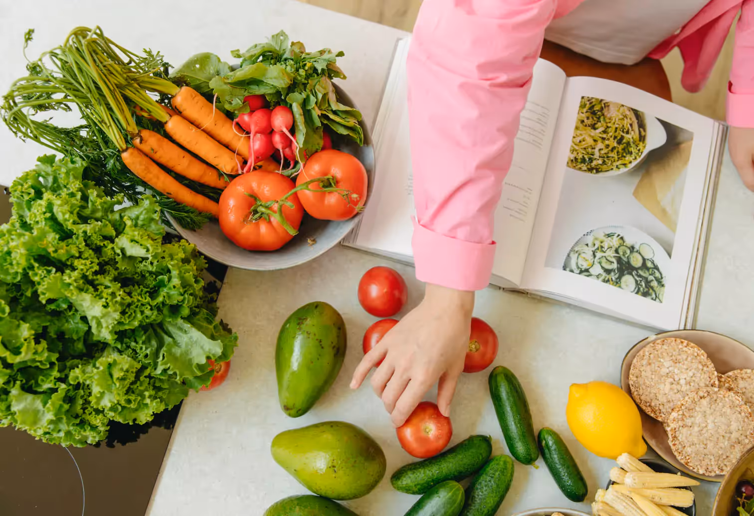 a spread of mixed vegetables