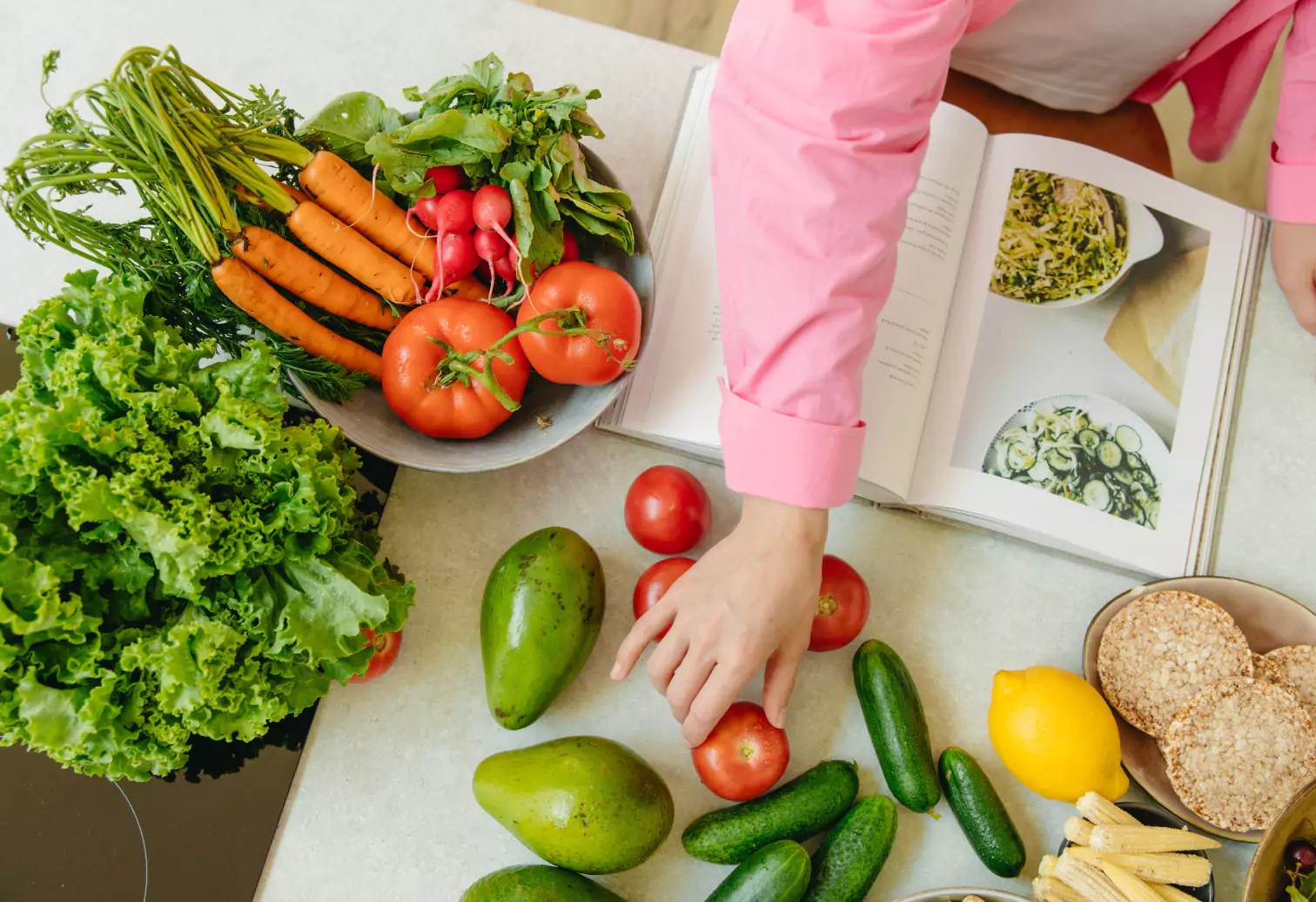 a spread of mixed vegetables