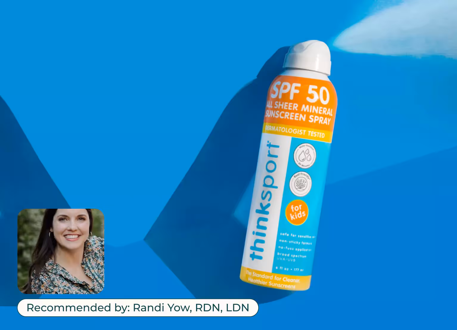 A bottle of ThinkSport sunscreen