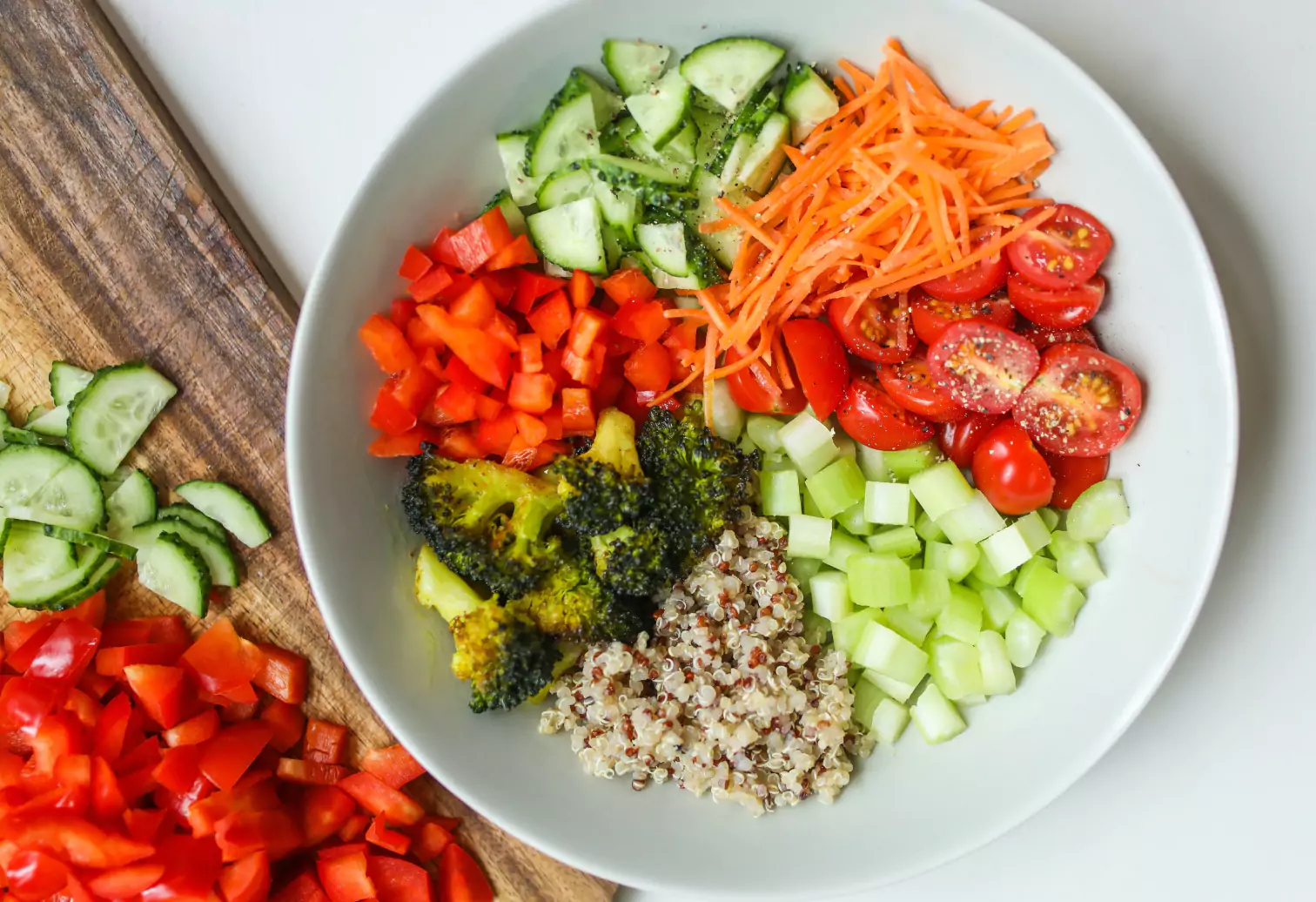 a plate of veggies