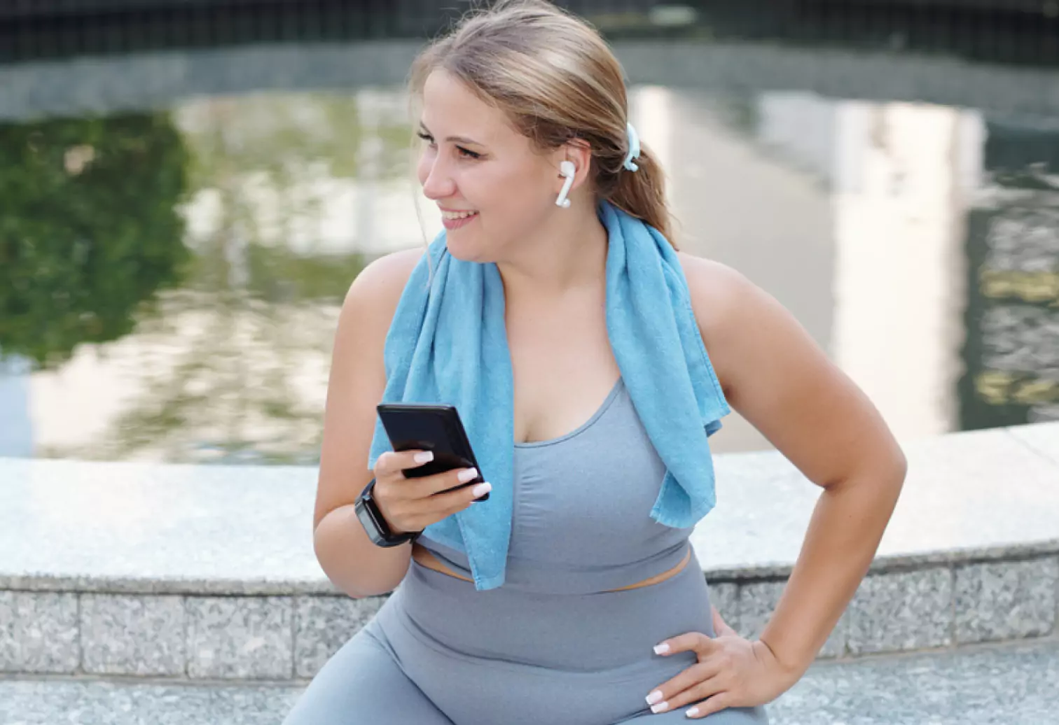 a girl working out