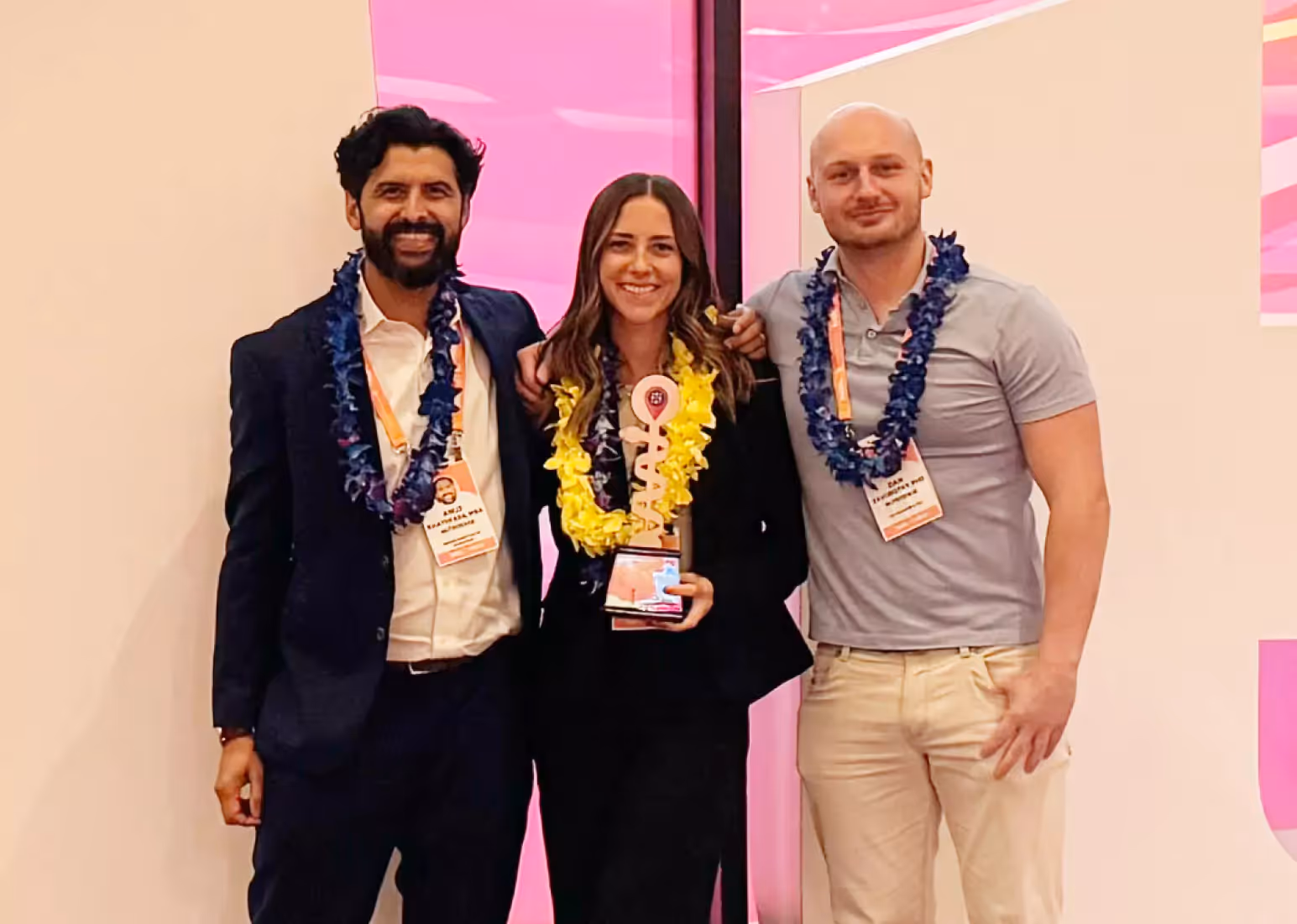 The Nutrisense team at HLTH USA with their Food as Medicine Award