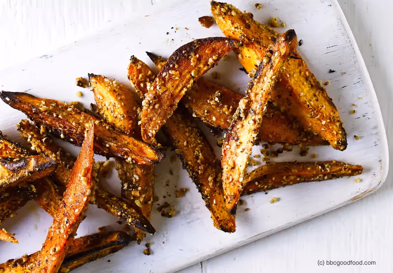 dukkah crusted squash wedges