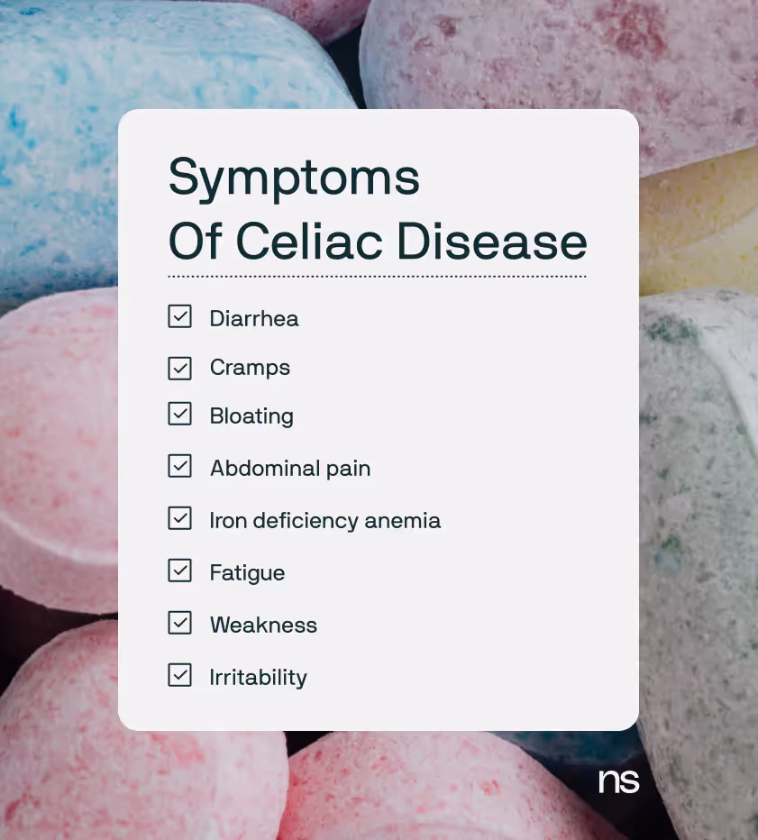 a list of the symptoms of celiac disease