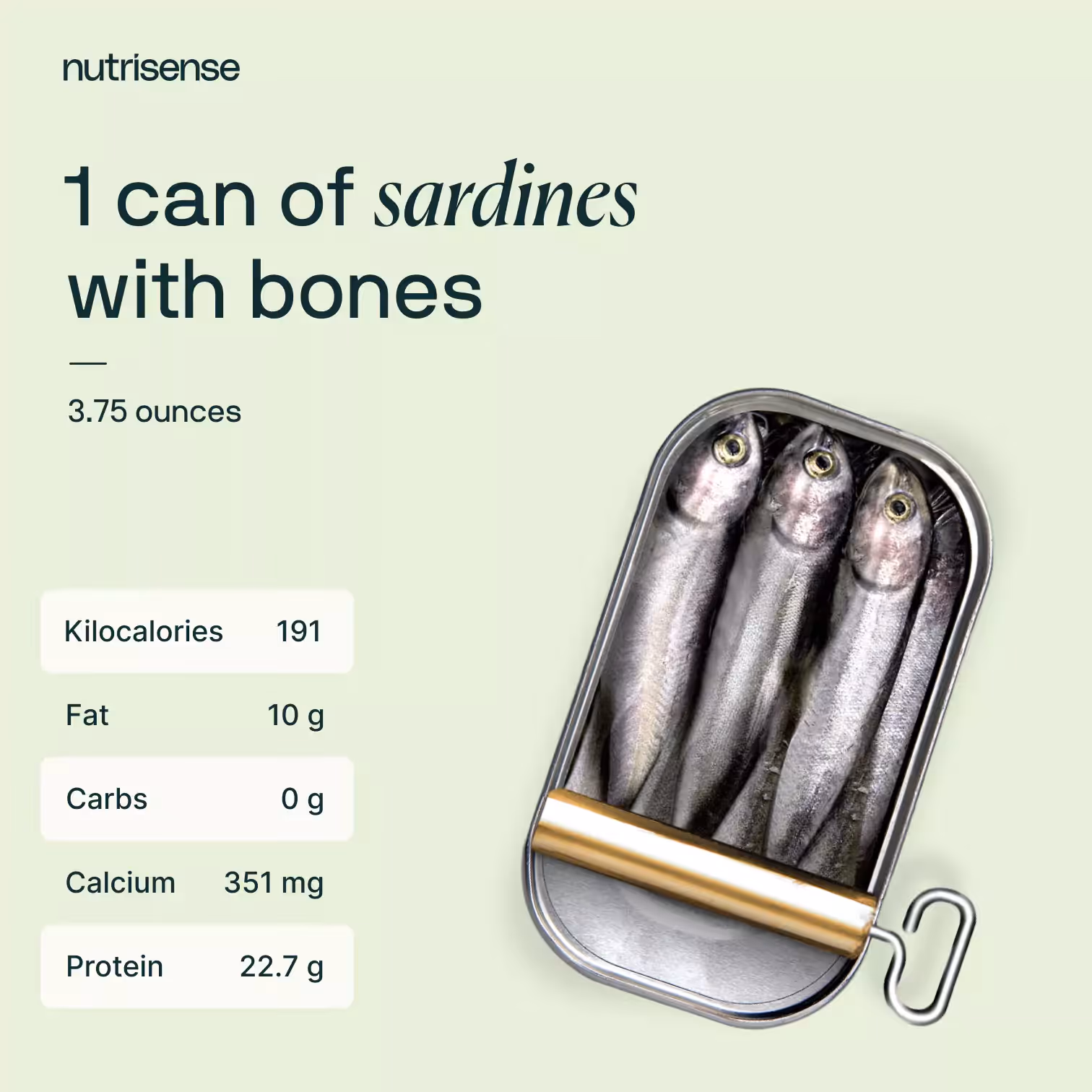 macros of one can of sardines with bones