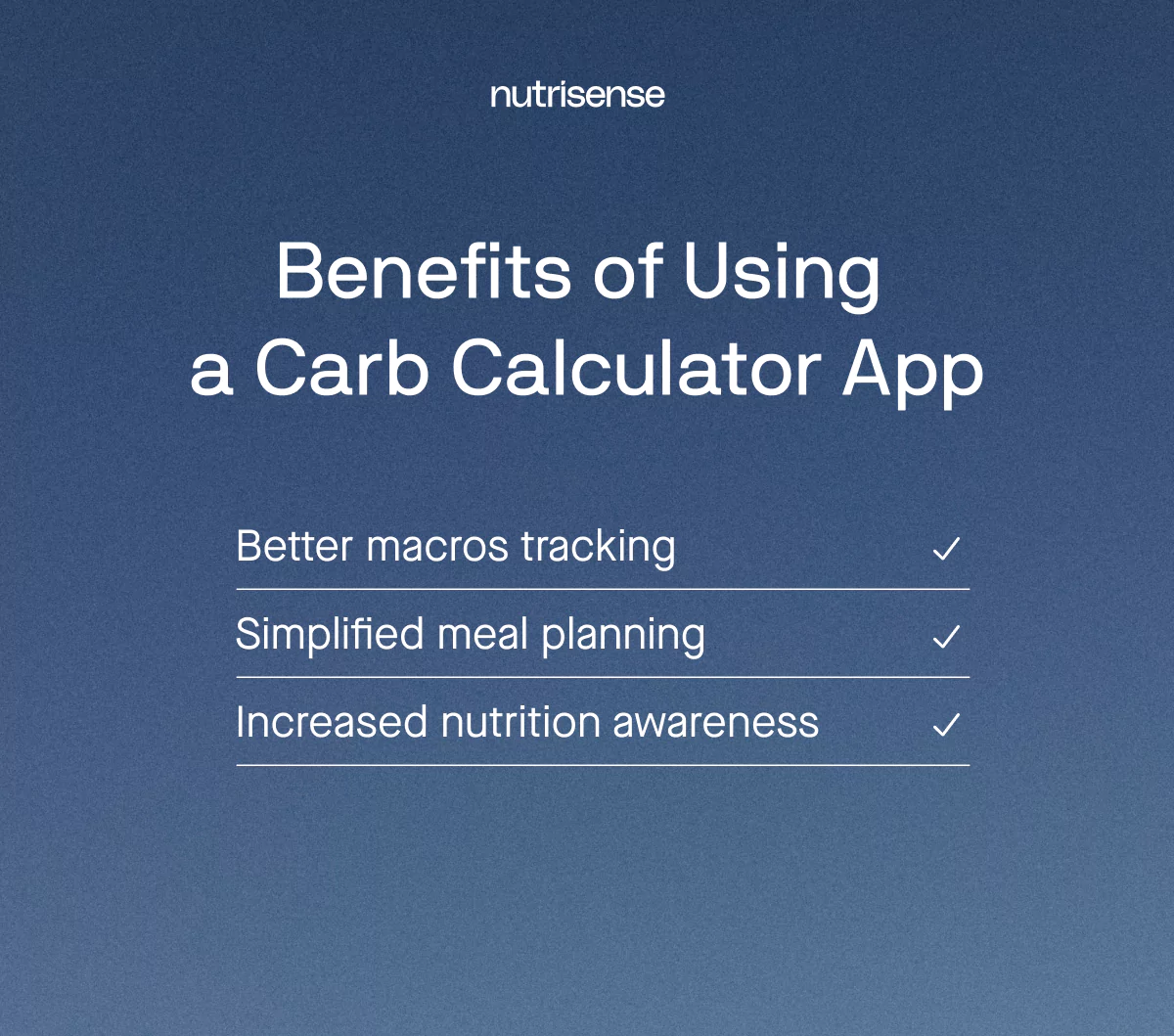 benefits of using a carb calculator app
