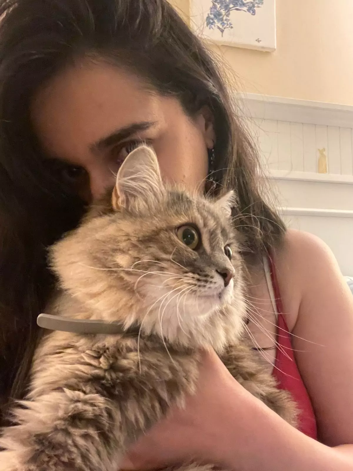 rhea with her cat