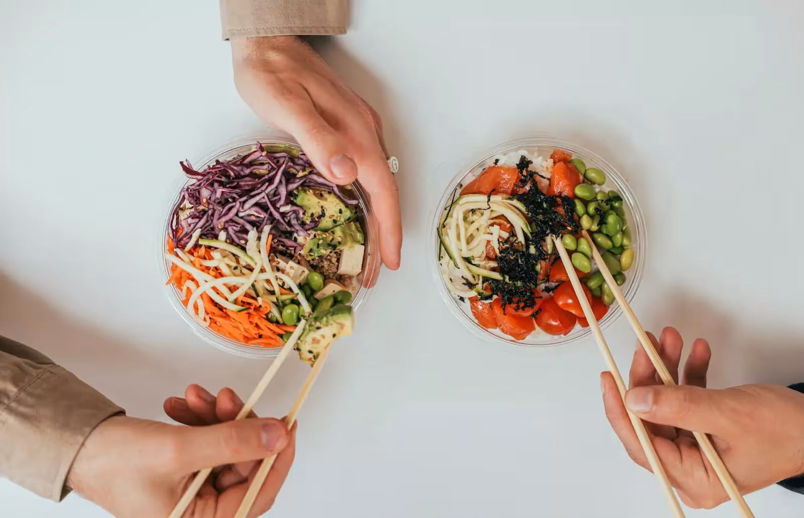 two bowls of vegetables 