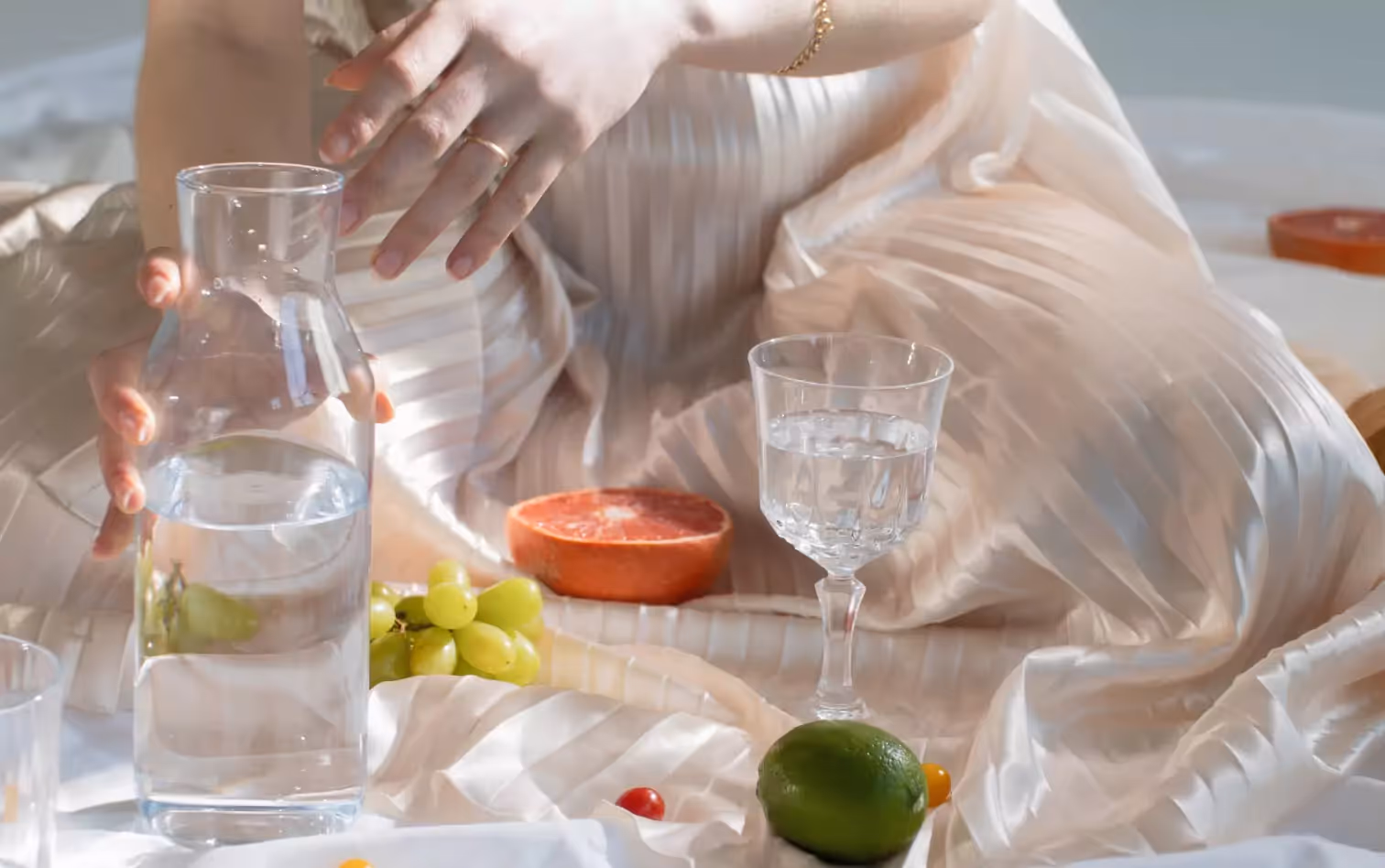 a person holding a bottle of water
