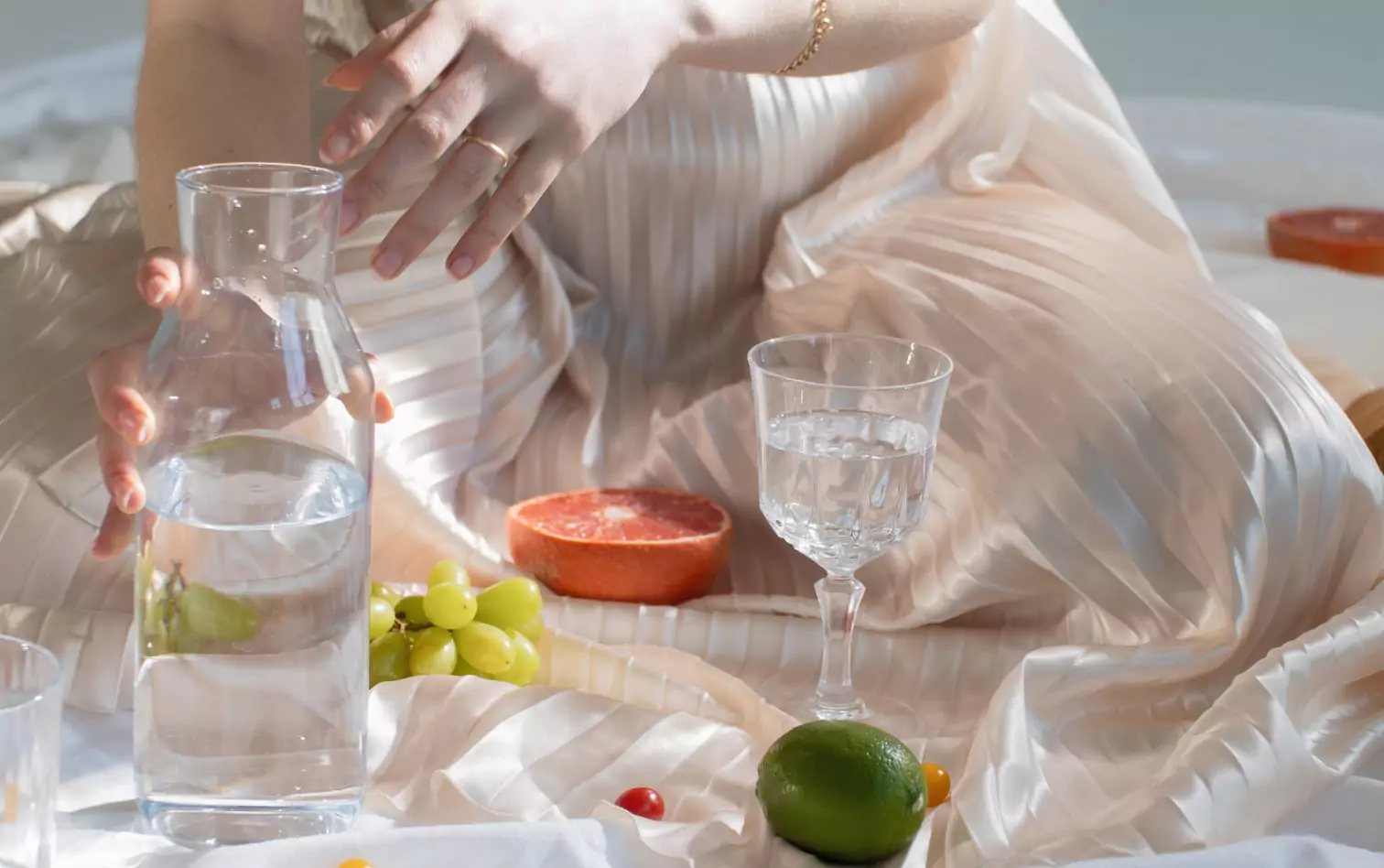 a person holding a bottle of water