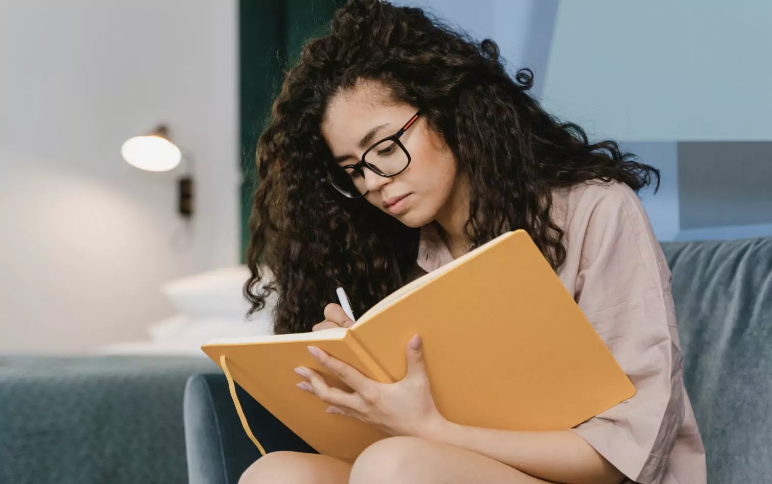 a person making notes