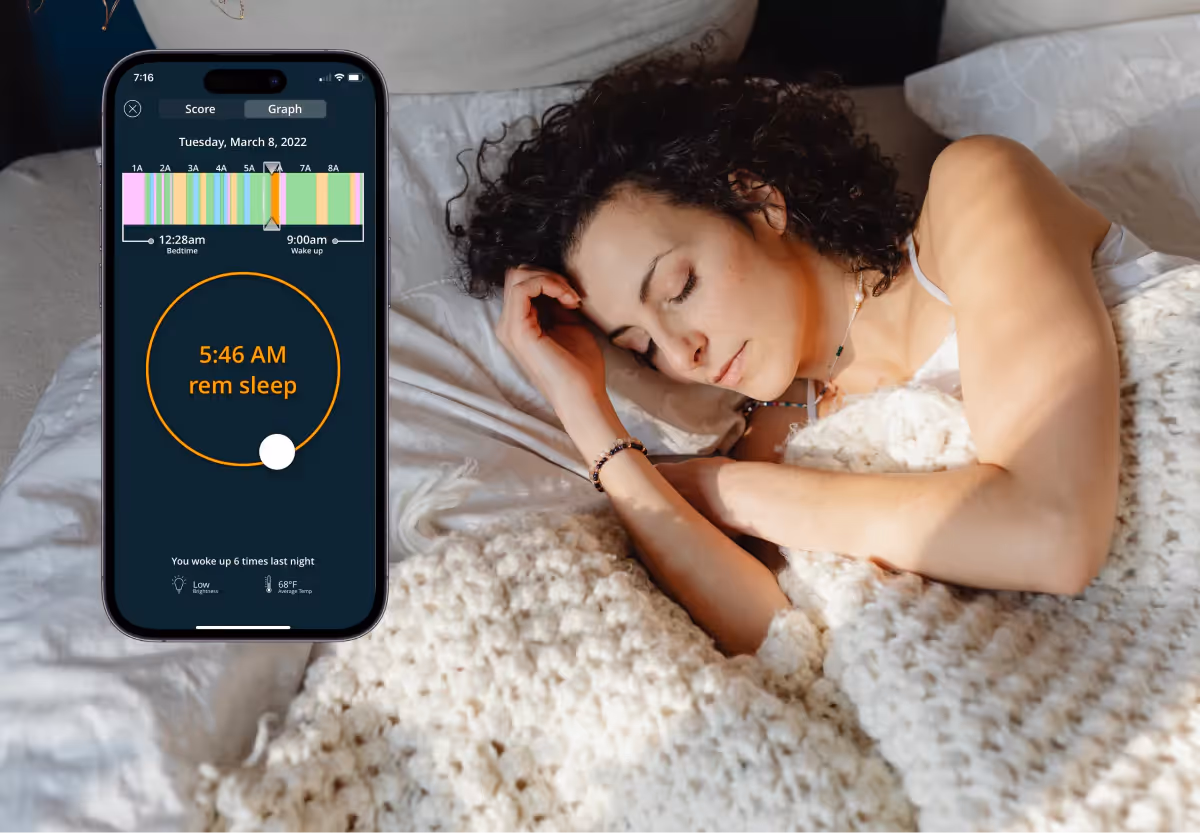 the Sleep Score app and someone asleep