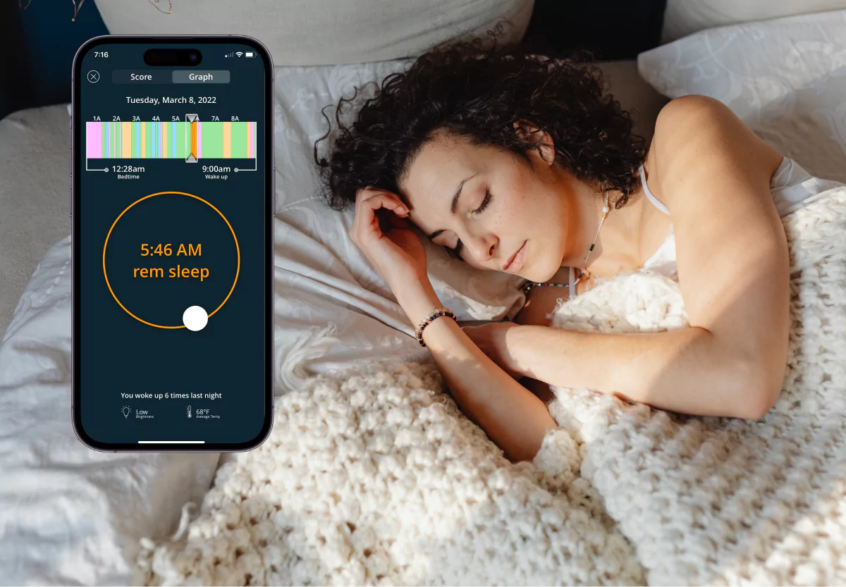 the Sleep Score app and someone asleep